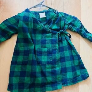 Hanna Andersson Green and Blue Checkered Dress